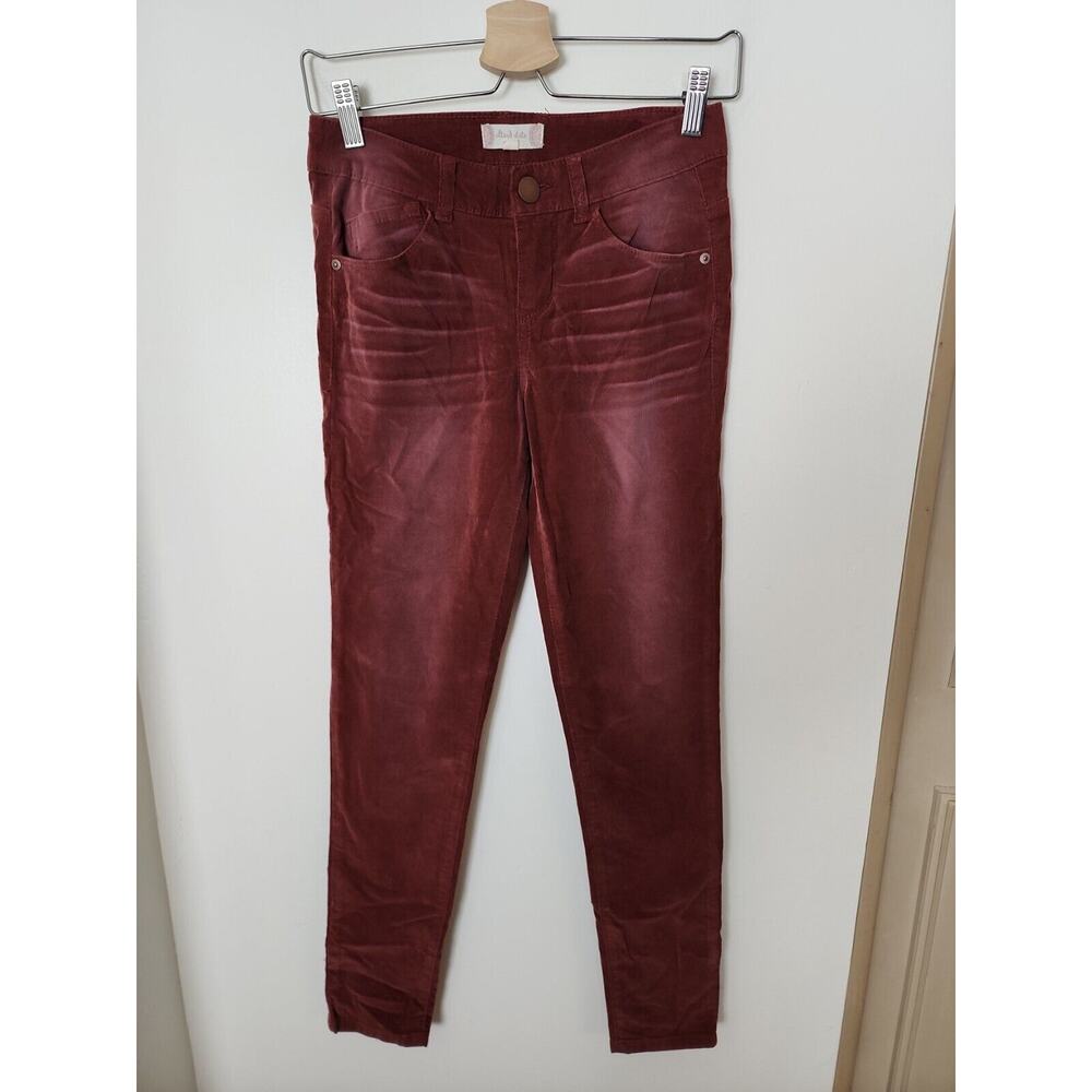 Altar'd State Women's Size 1 Red Burnt Orange Skinny Corduroy Pants Fall (5)